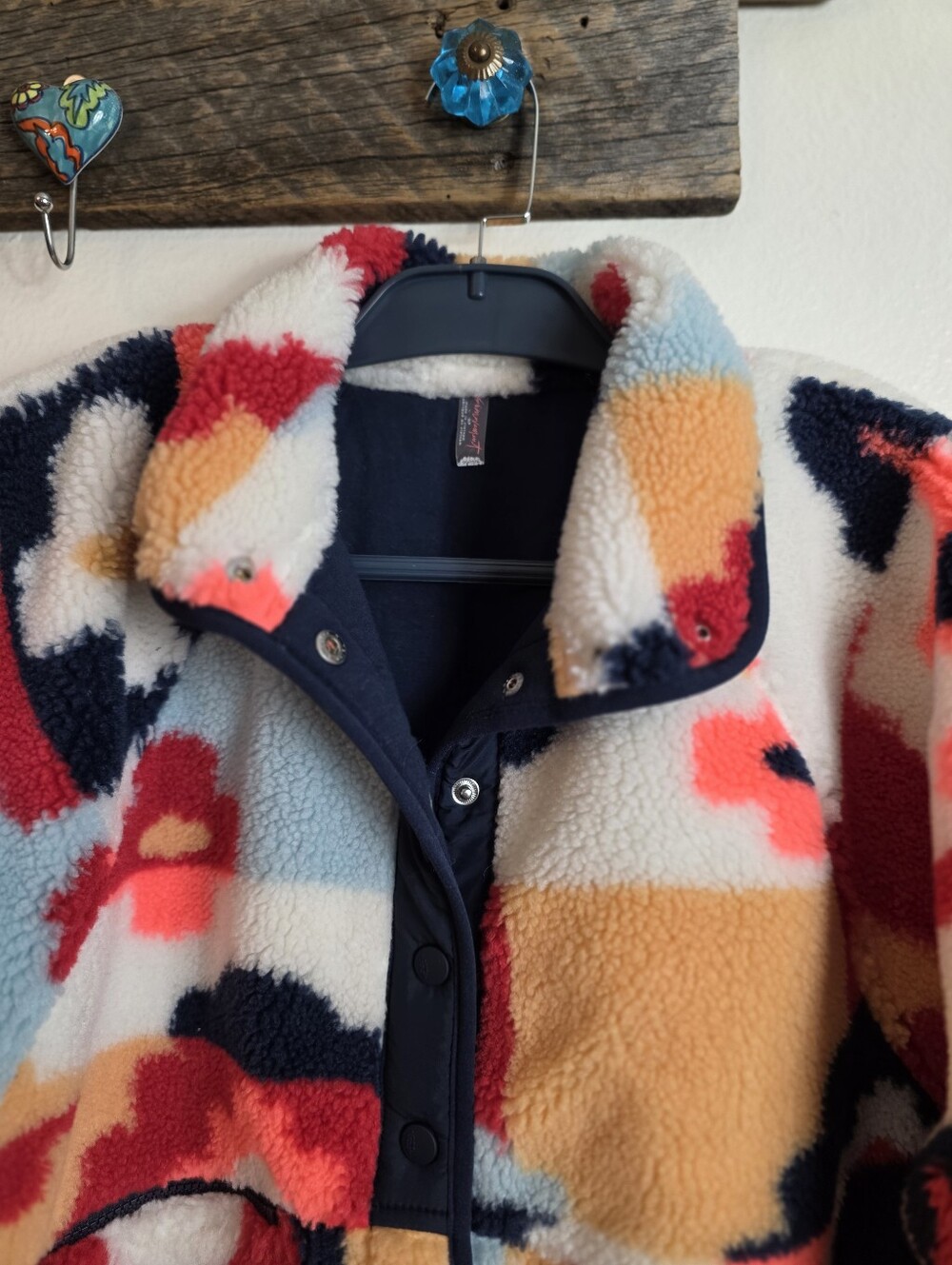 Free People Movement Hit The Slopes Printed Fleece Jacket Size S NWT - Picture 4 of 16